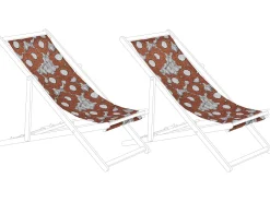 Conjunto De 2 Tecidos Multicolor Com Papoilas Para Espreguicadeiras Anzio/Avellino