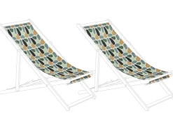 Conjunto De 2 Tecidos Multicolor De Padrao Geometrico Para Espreguicadeiras Anzio/Avellino