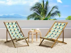 Conjunto De 2 Tecidos Multicolor De Padrao Geometrico Para Espreguicadeiras Anzio/Avellino