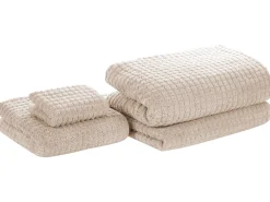 Conjunto De 4 Toalhas Cremes De Algodao Atai