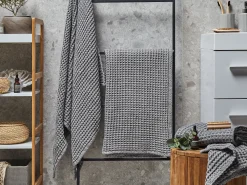 Conjunto De 4 Toalhas De Algodao Cinzentas Areora