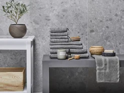 Conjunto De 9 Toalhas De Algodao Cinzento Areora