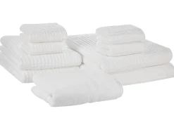 Conjunto De 9 Toalhas De Algodao Branco Areora