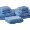 Conjunto De 9 Toalhas De Algodao Azuis Areora