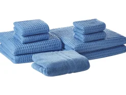 Conjunto De 9 Toalhas De Algodao Azuis Areora