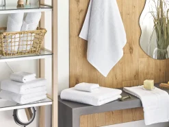 Conjunto De 9 Toalhas Em Algodao Branco Mitiaro