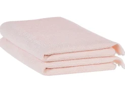 Conjunto De 2 Toalhas Em Algodao Rosa Pastel Atiu