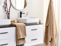 Conjunto De 2 Toalhas Em Algodao Creme Mitiaro