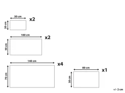 Conjunto De 9 Toalhas Em Algodao Azul Marinho Atiu