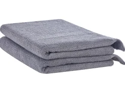 Conjunto De 2 Toalhas Em Algodao Cinzento Atiu