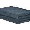 Conjunto De 2 Toalhas Em Algodao Azul Escuro Mitiaro