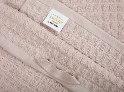 Conjunto De 4 Toalhas Rosa De Algodao Atai