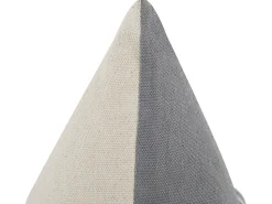 Conjunto De Almofadas Decorativas Tufadas Em Algodao Creme E Cinzento 45 X 45 Cm Alocasia