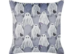 Conjunto De Almofadas Decorativas Em Veludo Cinzento 45 X 45 Cm Fanate