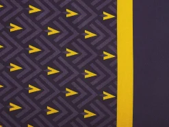 Conjunto De Capa De Edredao Em Algodao Acetinado Azul Escuro E Amarelo 135 X 200 Cm Wallingford