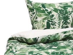 Conjunto De Capa De Edredao Em Algodao Acetinado Verde E Branco 155 X 220 Cm Greenwood