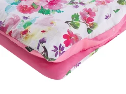 Conjunto De Capa De Edredao Em Algodao Acetinado Branco E Rosa 155 X 220 Cm Larynhill