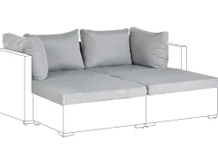 Conjunto De Capas De Almofada Para Exterior Cinzentas Noto