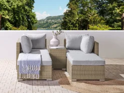 Conjunto De Capas De Almofada Para Exterior Cinzentas Noto