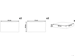 Conjunto De Capas De Almofada Para Exterior Cinzentas Noto