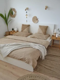 Conjunto De Capas De Edredao Em Algodao Acetinado Creme 220 X 240 Cm Avondale