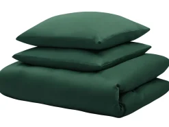Conjunto De Capas Edredao Em Algodao Acetinado Verde Escuro 220 X 240 Cm Harmonridge