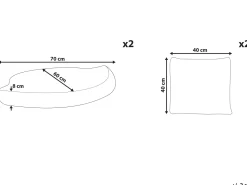 Conjunto De Capas Para Almofada Cinzento Capri