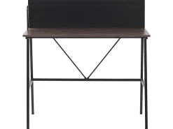 Conjunto De Escritorio Em Madeira Escura E Preto Foster/Hastings