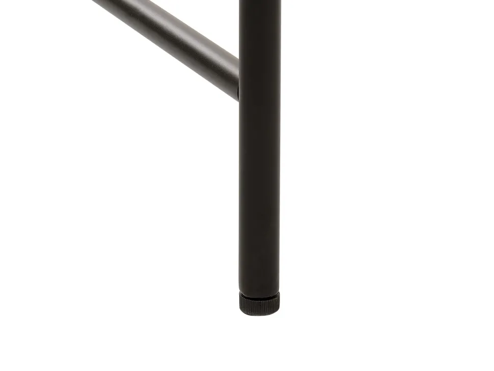 Conjunto De Escritorio Em Madeira Escura E Preto Foster/Casco