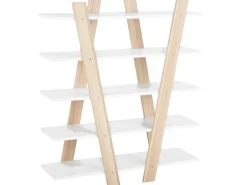 Conjunto De Escritorio Em Branco E Madeira Clara Escalante/Frisco