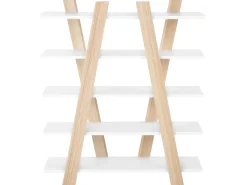 Conjunto De Escritorio Em Branco E Madeira Clara Escalante/Frisco