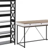 Conjunto De Escritorio Em Madeira Clara E Preto Foster/Hinton