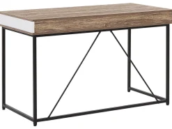 Conjunto De Escritorio Em Madeira Clara E Preto Foster/Hinton