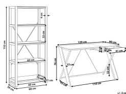 Conjunto De Escritorio Em Branco E Madeira Clara Jenks/Hamden