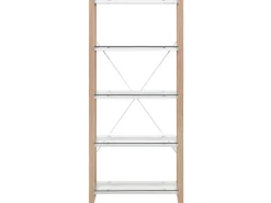 Conjunto De Escritorio Em Branco E Madeira Clara Jenks/Hamden