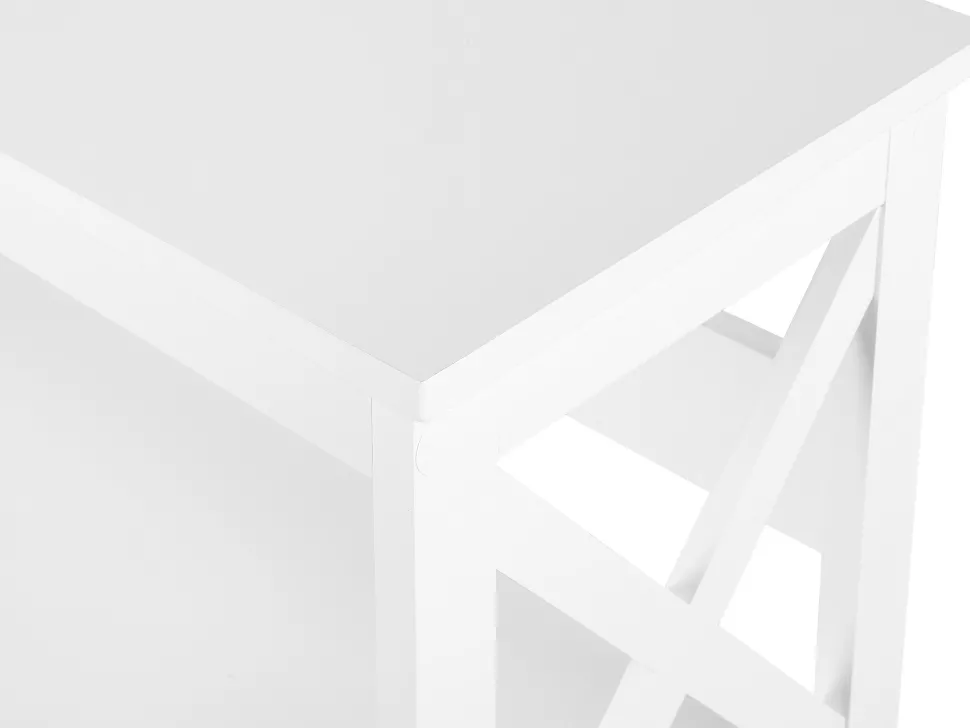 Conjunto De Escritorio Em Branco E Madeira Clara Foster/Hamden