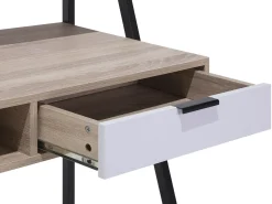 Conjunto De Escritorio Em Madeira Clara E Preto Foster/Calvin