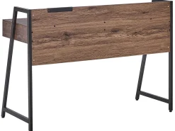 Conjunto De Escritorio Em Madeira Escura E Preto Foster/Harwich