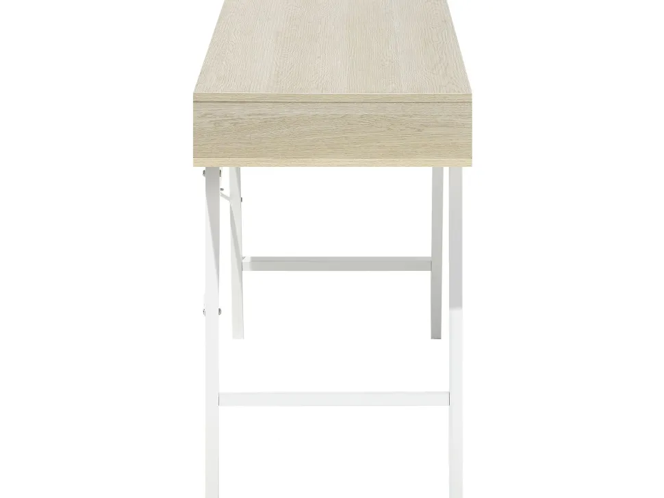 Conjunto De Escritorio Em Branco E Madeira Clara Jenks/Clarita