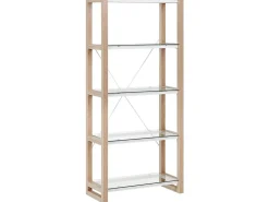 Conjunto De Escritorio Em Branco E Madeira Clara Jenks/Clarita