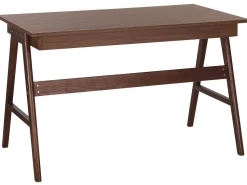 Conjunto De Escritorio Em Madeira Escura E Preto Foster/Sheslay