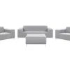 Conjunto De Jardim 5 Lugares Cinzento Claro E Branco Rovigo