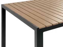 Conjunto De Jardim 6 Lugares Em Aluminio Castanho Claro E Preto Nardo