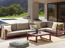 Conjunto De Jardim 5 Lugares Madeira De Acacia Certificada Vermelha Escura Timor Ii