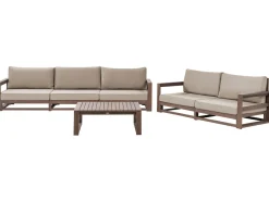 Conjunto De Jardim 5 Lugares Madeira De Acacia Certificada Escura Timor Ii