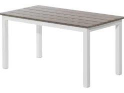 Conjunto De Jardim 5 Lugares Em Aluminio Branco E Almofadas Verdes/Creme A Esquerda Messina