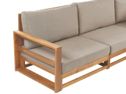Conjunto De Jardim 5 Lugares Em Madeira De Acacia Clara A Direita Timor Ii