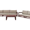 Conjunto De Jardim 5 Lugares Em Madeira De Acacia Vermelha Escura Timor Ii