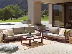 Conjunto De Jardim 5 Lugares Em Madeira De Acacia Vermelha Escura Timor Ii