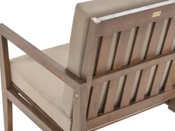 Conjunto De Jardim 7 Lugares Em Madeira De Acacia Castanha Escura Pataja